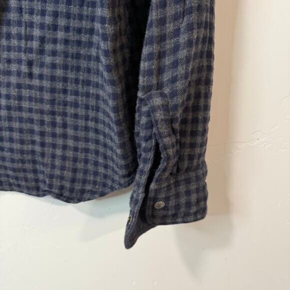 Faherty Men's Reversible Belmar Shirt Carbon Navy Check Button Down - Picture 4 of 7